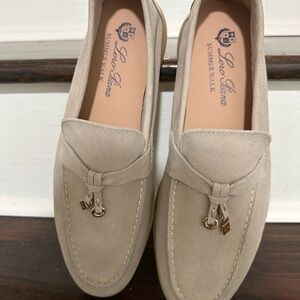 Loro Piana Beige Suede Loafers